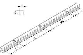 Skjutdörrskena Clipo 15 Aluminium l=2,5m