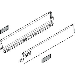 Lådsida Tandembox 378M6002SA höger+vänster WA/Grå inkl, täckbrickor