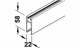 Bottenprofil Aluflex 80 L=6m Aluminium