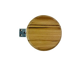 Tryckhandtag 1474 teak/rostfritt Ø150/30