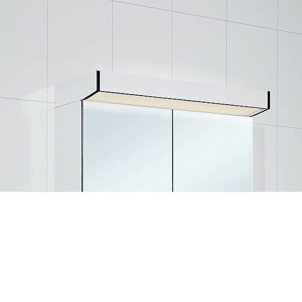LED-Belysning Skåform med svart kant