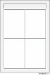 Entrétavla 4 A4 Aluminium låsbar 510x745mm med 4 plastfickor