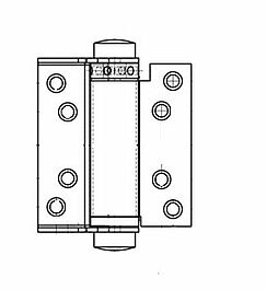 Fjädergångjärn enkelverkande 100 mm Rostfri 2333 22kg/dörr