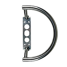 Draghandtag Smart 1812S rostfritt ø32 L 412 mm med platta för låskolv, svängt fäste