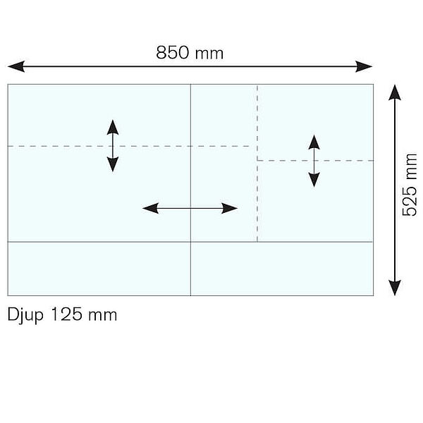 Badrumsskåp Skåform Basic 1 ritning