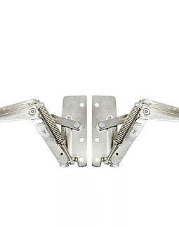 Överskåpsgångjärn med fjäder, Förnicklat