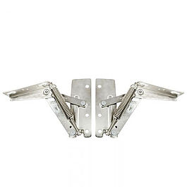 Överskåpsgångjärn med fjäder, Förnicklat