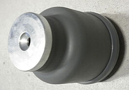 Magnetdörrstopp CF301W grått gummi för väggmontage, 30 kg