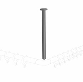 Takfäste till draperistång vit L=600mm ø34 rosett ø70mm