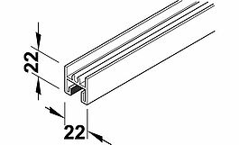 Topprofil Aluflex 80 L=6m Aluminium