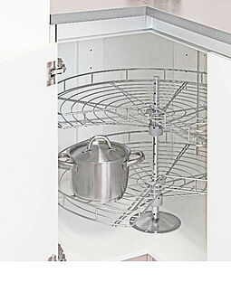 Karusell 3/4 vit för skåp 880x510 mm botten montage