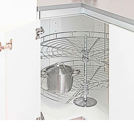 Karusell 3/4 vit för skåp 880x510 mm botten montage