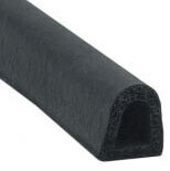 D List 9*7mm vit självhäftande EPDM 120m/rulle