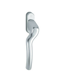 Spanjoletthandtag vänster oval Aluminium Silvereloxerad /b=24 Sprint 7/48mm