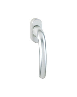 Spanjoletthandtag rak oval Aluminium Silvereloxerad /b=29 Sprint 8/43mm