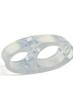 Handtagsbuffert 50*23 mm dubbel transparent plast