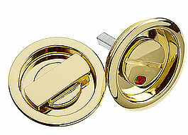 Skjutdörrvred kpl zink förmässingad ø46 mm hål ø 40 mm