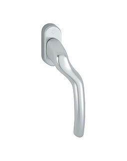 Spanjoletthandtag höger oval Aluminium Silvereloxerad /b=29 Sprint 8/43mm