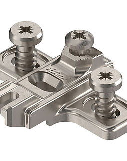 Monteringsplatta Blum modul +3mm, förmonterade systemskruvar